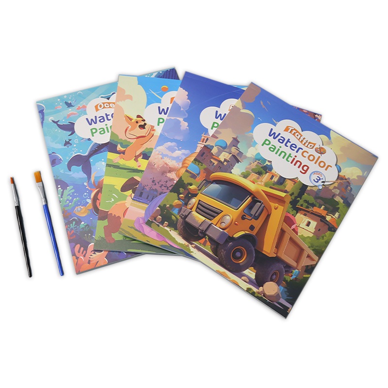 Buku Mewarna Cat Air Pemandangan Lautan