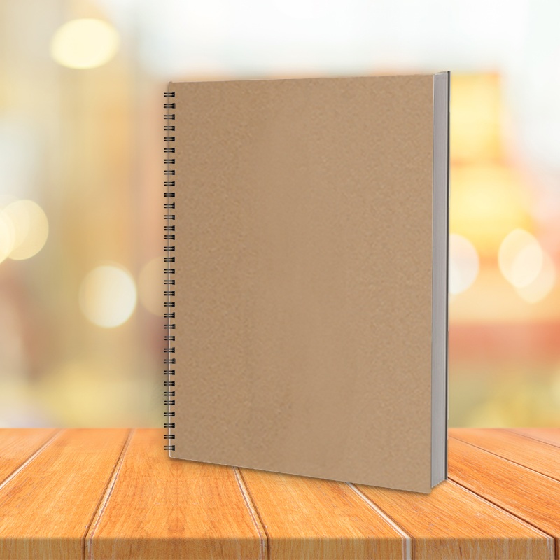 Buku Lakaran Kertas Kraft Lingkaran Sisi